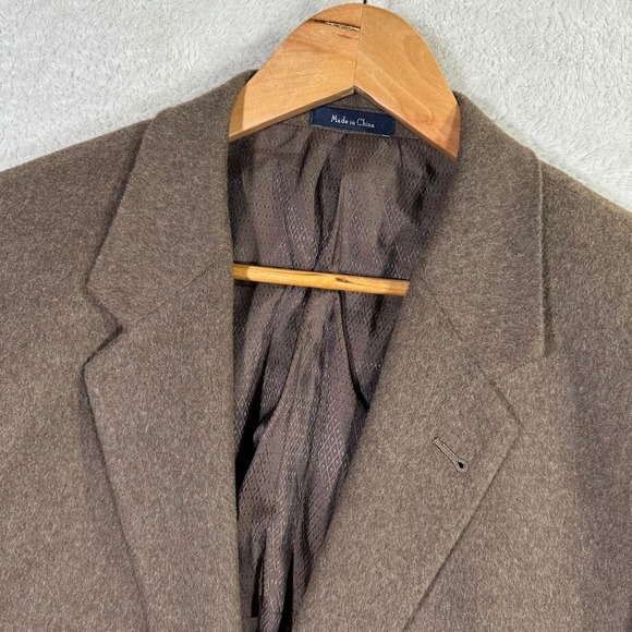 Turnbury Mens 44L Brown Sport Coat Blazer 100% Camel Hair Jacket Thick Casual - Picture 2 of 12
